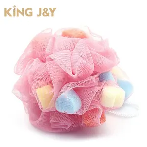 Children's Heart Exfoliating Bath Sponge Hot Sale Organic Baby Bath Konjac Sponge Baby Bath Plastic Ball