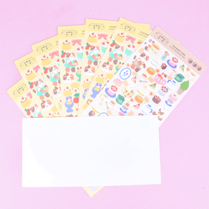 Impressão personalizada Vinyl Korean Cartoon Cute Animal Deco Adesivos Goo Card <span class=keywords><strong>Sticker</strong></span> para Presente/Jornal - Product Image 6