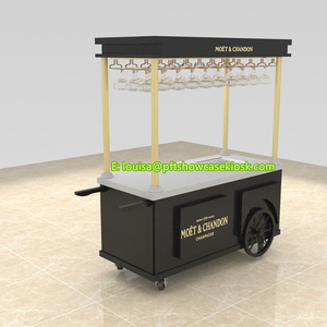 Hot Sale Mobile Hot Dog Cart Street Food Vitrine Modernes Design Trolley Champagner Display zum Verkauf - Product Image 4