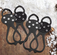 YAMA Portable Crampons 5 Goujons Antidérapant Ice Gripper Spike Crampons Silicone Acier Neige Ski Randonnée Griffes Couvertures pour Escalade