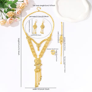 Conjunto de Collar de Cuatro Piezas de Alta Calidad Yiyi, Venta al por Mayor, Conjunto de Joyería, Joyería Elegante para Mujer Estilo Dubái. - Product Image 3