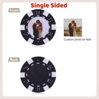 Jetons de poker personnalisés en ABS avec photo, sur mesure OEM/ODM, thème Vegas, pour couples, mariage, fiançailles, souvenir d'anniversaire