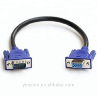 Cable VGA Premium 1080P 3+6 Macho a Macho, Cable de Video Blindado con Conectores Chapados en Oro para Conexión de Monitor, Proyector y Pantalla de PC