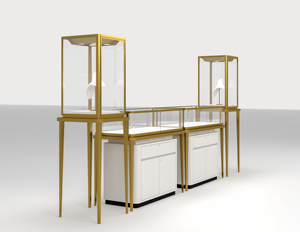 Fancy đồ trang sức bằng gỗ cửa hàng trưng bày thiết kế nội thất đồ nội thất cho bán lẻ trung tâm mua sắm kính hiển thị cung cấp - Product Image 1