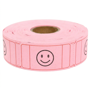 Etiquetas con Caras Sonrientes, Perforadas, Fáciles de Despegar, Imprimibles, de Cartón, con Reverso para Escribir - Product Image 1