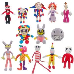 工厂批发惊人的数字马戏团毛绒小丑Pomni和Jax卡通动漫数字马戏团男孩女孩毛绒玩具
