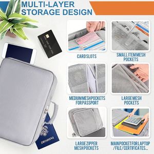 Bolsa Organizadora de Seguridad de Gel de Sílice, Ecológica, Duradera, Impermeable, Resistente al Fuego, con Cierre, Portátil, para Pasaportes - Product Image 5