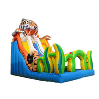 Toboggans gonflables à thème tigre toboggan sec château de rebond sautant