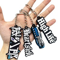 Porte-clés mignons avec logo de dessin animé, porte-clés en caoutchouc PVC souple pour la promotion