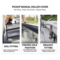Couverture de benne rigide de haute qualité pour Ford Ranger T9, couvre-benne rétractable manuel, volet roulant, étanche, pour pick-up