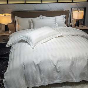 <span class=keywords><strong>ชุด</strong></span><span class=keywords><strong>เครื่อง</strong></span><span class=keywords><strong>นอน</strong></span><span class=keywords><strong>ผ้า</strong></span>ฝ้าย100% สุดหรูสำหรับโรงแรมสปาและโรงพยาบาลเท้าลายทาง<span class=keywords><strong>5</strong></span>ดาวอุปกรณ์สำหรับโรงแรม - Product Image 4