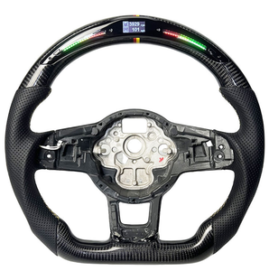 Volant personnalisé pour Volkswagen VW <span class=keywords><strong>Golf</strong></span> GTI MK75 <span class=keywords><strong>7</strong></span>, volant Polo Tiguan Jetta GTI <span class=keywords><strong>R</strong></span> en fibre de carbone - Product Image 1