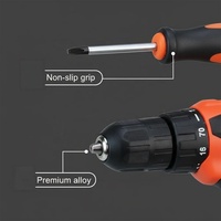Boîte à outils de perçage en acier au carbone lithium-ion, ensemble complet d'outils, kit de perceuse sans fil pour la maison