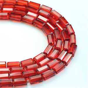 Contas de vidro retangulares para fazer joias, 2x4mm 3x6mm, contas longas quadradas para pulseira, colar, lingotes de cristal, faça você mesmo - Product Image 2