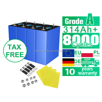 Cellule de batterie lithium-ion LiFePO4 314Ah 3,2V empilable de qualité supérieure pour systèmes solaires 48V 51,2V, stock UE/US, cycle profond 8000 cycles, pour réseaux hybrides