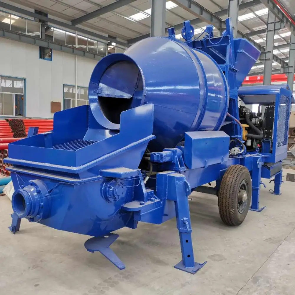 High Efficiency Low Cost Portable Concrete Mixer and Pump Mobile Concrete Pump Mixer For Construction