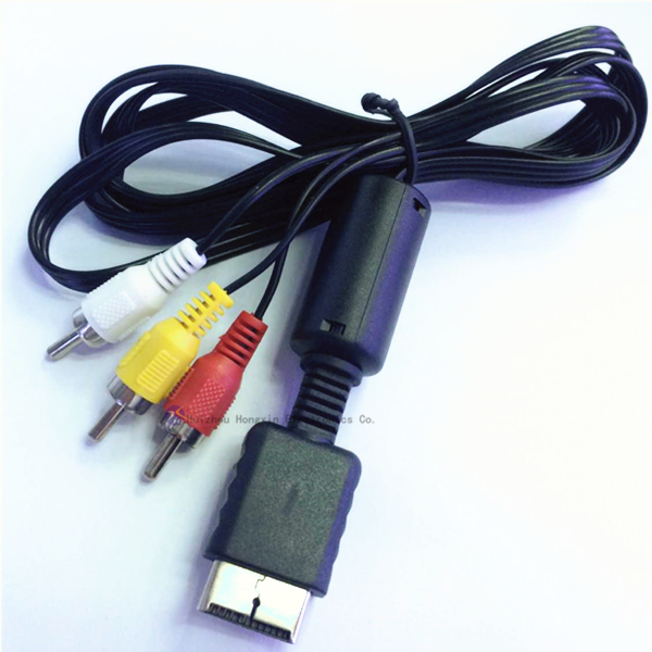 PS2 Av Coaxial RCA Cable with PVC Jacket for PS1/PS2 Game Consoles Home Theater & DVD Player-Audio Video Component