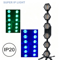 Luz de Escenario Hexagonal Retro de 6x60W con Luz Auxiliar RGBW, Efecto Estroboscópico DMX512 para DJ, Discoteca, Fiesta
