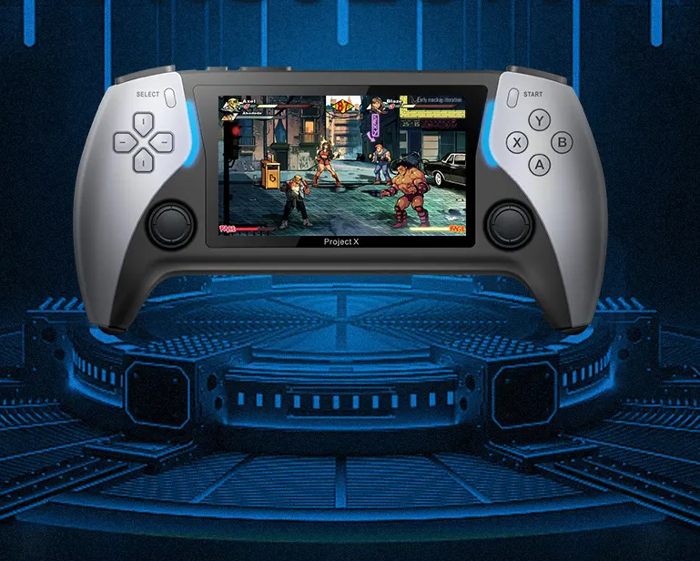 10000 لعبة من جهاز تشغيل الألعاب المحمول باليد بروجيكت إكس PS5 HD للأركيد يدعم لاعبين ضد اثنين من أجهزة التحكم