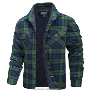 Cappotto Invernale da Uomo <span class=keywords><strong>Oversize</strong></span> con Collo Alto, Foderato in Flanella, a Quadri, <span class=keywords><strong>Giacca</strong></span> in Pile con Polsini Regolabili - Product Image 5