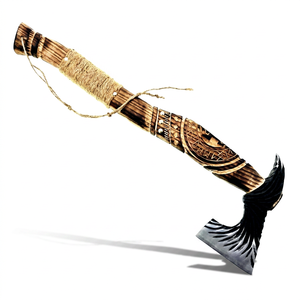 Hacha Tomahawk Forjada a Mano Personalizada, Acero con Alto Contenido de Carbono, 4 3/4 Pulgadas de Filo de Corte, Hacha para Acampar y Cazar al Aire Libre, Mango de Madera - Product Image 1