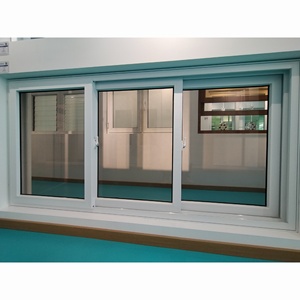 NUOXIN doppio vetro scorrevole a tre vetri in PVC finestre in vinile UPVC finestra scorrevole con zanzariera - Product Image 1