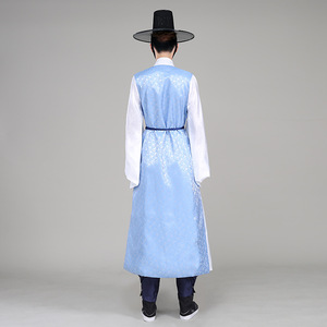 Tenue officielle traditionnelle coréenne pour hommes, Hanbok, longues robes anciennes et costumes pour spectacles ethniques - Product Image 3