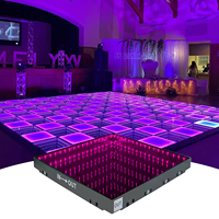 Pista de baile portátil magnética 3D Infinite Wedding Party Led Dance Floor Stage Lights