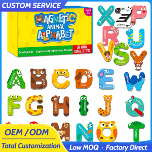 Lettres magnétiques de grande taille personnalisées OEM/ODM, aimants <span class=keywords><strong>alphabet</strong></span> ABC animaux mignons pour jeux d'apprentissage de l'orthographe pour enfants - Product Image 1