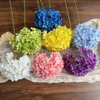 Bunga buatan hidrangea, kualitas tinggi dekorasi meja ruang tamu ornamen vas batang plastik