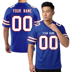 Maillot de football américain personnalisé OEM, style joueur, unisexe, respirant, protection UV, grande taille, uniforme à manches courtes - Product Image 1