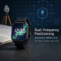 Montre de positionnement GNSS double fréquence avec mesure du rythme cardiaque, de l'oxygène sanguin, de la température et comptage des pas