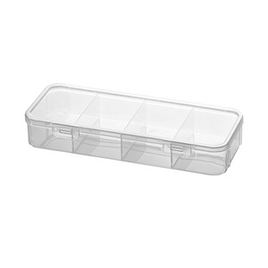 Boîte de rangement de cartes à 4 compartiments, couvercle rabattable en plastique transparent pour cartes de jeu, organisation de jouets - Product Image 4
