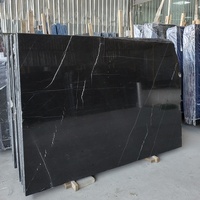 Dalles de marbre Marquina noir naturel poli moderne pour panneau mural Carrelage Carreaux de sol Dalle Panneau poli vitrage pour mur et sol