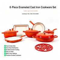 Ensemble de casseroles 8 pièces, ustensiles de cuisine, casseroles et poêles compatibles avec les cuisinières à induction et à gaz, résistantes au four