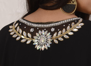 Kaftan DE BODA clásico para mujer 100% poliéster Farasha Caftan Abaya Jalabiya largo Maxi árabe africano marroquí vestido estilo Dubái - Product Image 3