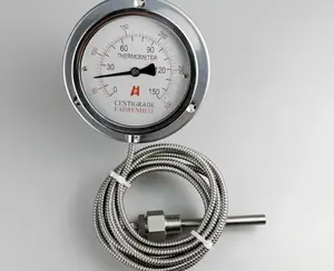 Thermomètre <span class=keywords><strong>capillaire</strong></span> analogique en verre, capteur de température modèle Y100, personnalisable OEM/ODM, plage 0-650°C, boîtier 100mm, longueur 3m - Product Image 3