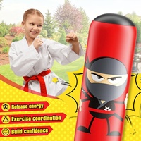Sac de frappe gonflable pour enfants, garçons et filles, en PVC durable, rebond immédiat, entraînement de boxe, soulagement du stress