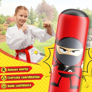 Sac de frappe gonflable pour enfants, idéal pour le karaté, jouet pour garçons et filles, rebond immédiat pour la pratique du boxe et la gestion du stress - Product Image 5