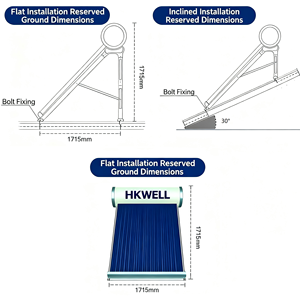 100-200L 옥상 태양열 온수기 플랫 태양열 온수기 - Product Image 5