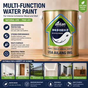 160oz(5kg) BKW Multi Function Water Based <b>Paint</b> Interior Exterior Universal <b>Coating</b> Eco Friendly Durable - Product Image 1