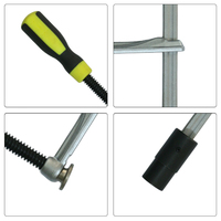 Pince de soudage robuste en acier allié, réglable en pouces, électroplaquée, avec insert de fixation à broche, 80-150 mm pour tuyaux