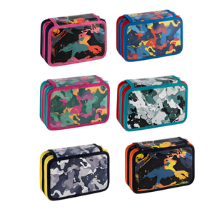 FAVORIT - Trousse à crayons camouflage 3 compartiments 20x13 cm H.7.5 assortie - Product Image 1