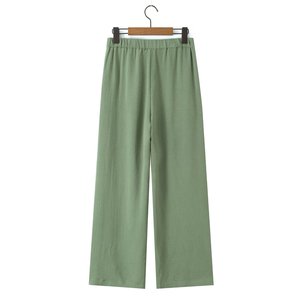 SHENZHU 2026 Completo Donna Stile Europeo e Americano, Nuovo <span class=keywords><strong>Set</strong></span> Retrò da Ufficio Verde con Gilet Senza Maniche e Pantaloni a Gamba Larga 25143 - Product Image 5