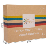 COMMIKI OEM Soporte de Percusión de Diseño Personalizado, Instrumento Musical de Madera Multifuncional, Tambor de Percusión Manual para Bebés