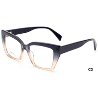 UN88006 Lunettes optiques de haute qualité en acétate, monture complète œil de chat, pour femmes, en stock