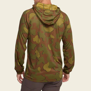 釣りシャツ長袖パーカー付きOEMデザイン印刷カスタムロゴUV - Product Image 2