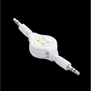 สายสัญญาณเสียง Aux 3.5 มม. ชายต่อชาย สำหรับรถยนต์ แบบใช้ซ้ำได้ สีขาว - Product Image 4