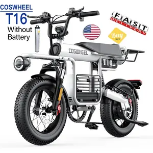 Bicicleta elétrica original T16 para uso doméstico, pneu gordo, fatbike 250w, 48V, 750W, 1000W, armazém da UE, EUA, direto da fábrica