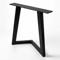 Pieds de table industriels en fer noir en forme de V pour tables à manger et tables basses DIY – Robustes et faciles à installer